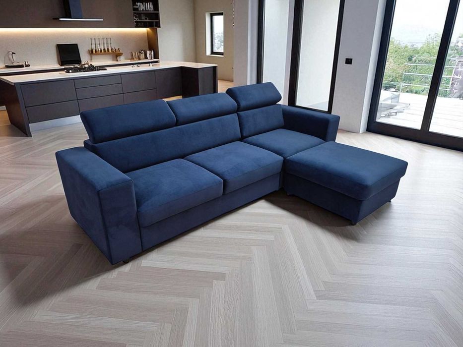 Sofa Kanapa Narożnik  na wymiar z funkcją spania i pojemnikiem