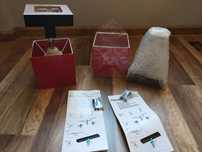 Lampy,czerwone sufitowe,do zawieszenia,ścienne 2 sztuki Alfalux
