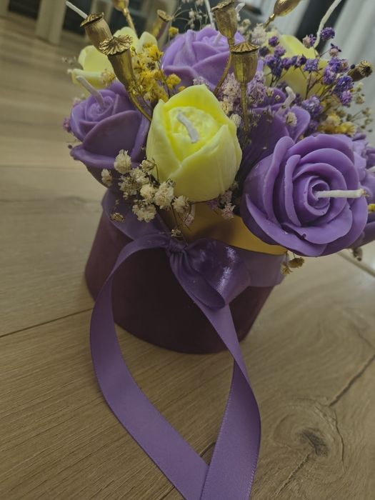 Flower box ze świec sojowych