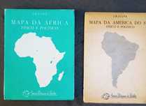 Dois mapas, África e América do sul