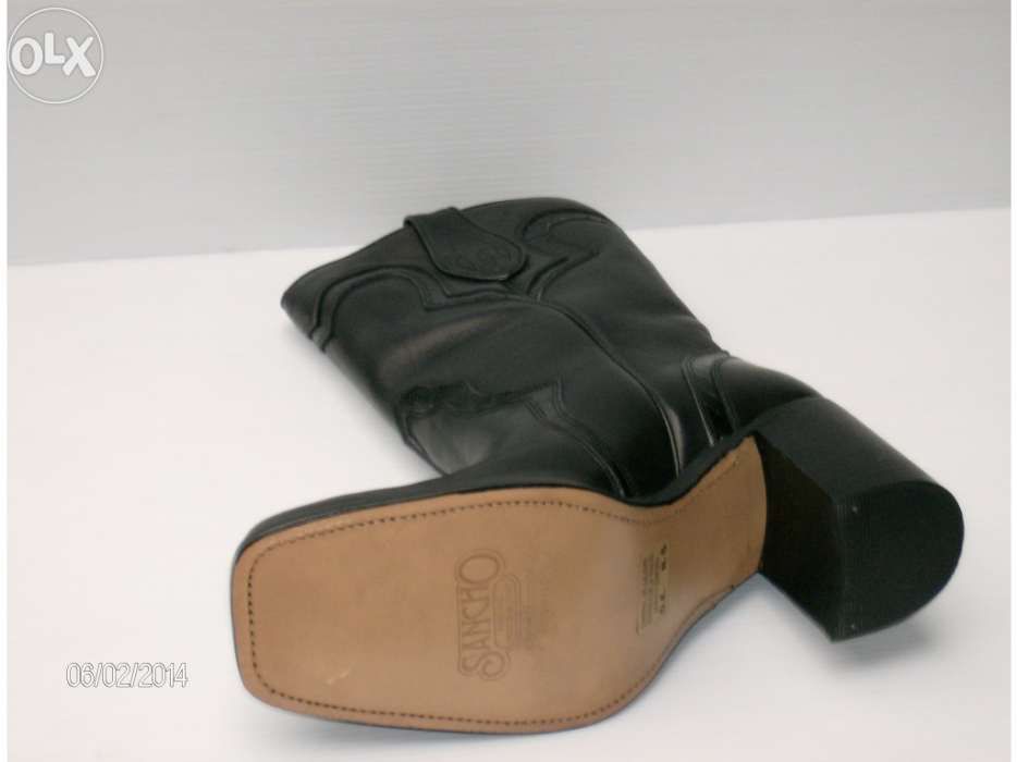Nª 39 Bota Sancho Western Pele Novo