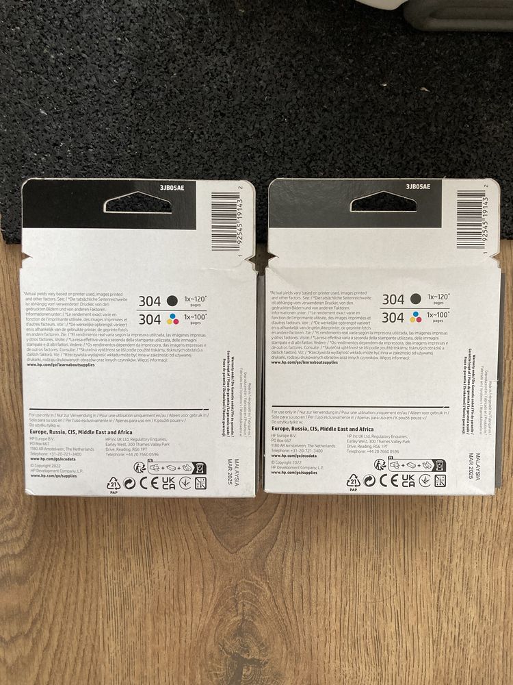 2 opakowania -> HP 304 black + tri-colour (2-pack)