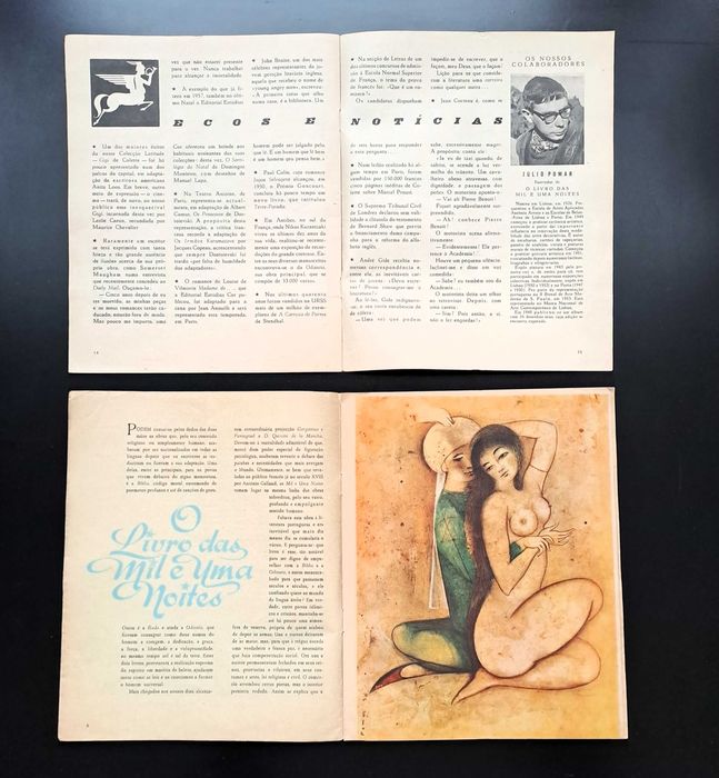 4 Boletins Editorial Estúdios Cor Júlio Pomar 1954 a 1959 RAROS