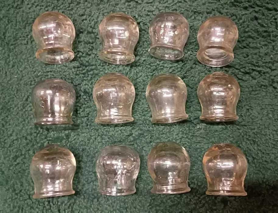 Bańki szklane lecznicze PRL Zestaw 12 sztuk cena za całość