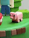 Figurka z masy cukrowej topper na tort Minecraft Świnia Świnka