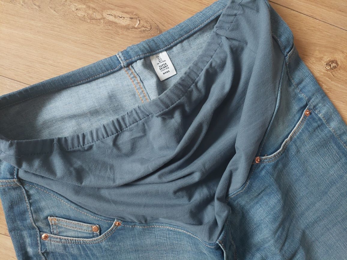 Spodnie ciążowe dżinsy MAMA super skinny H&M L