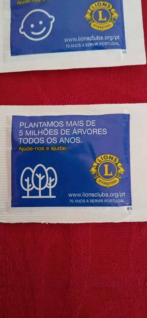 Pacotes de açúcar Lionsclubs