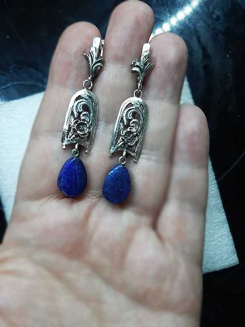 Ляпіс-лазурит в сріблі - ультрамариновий блюз