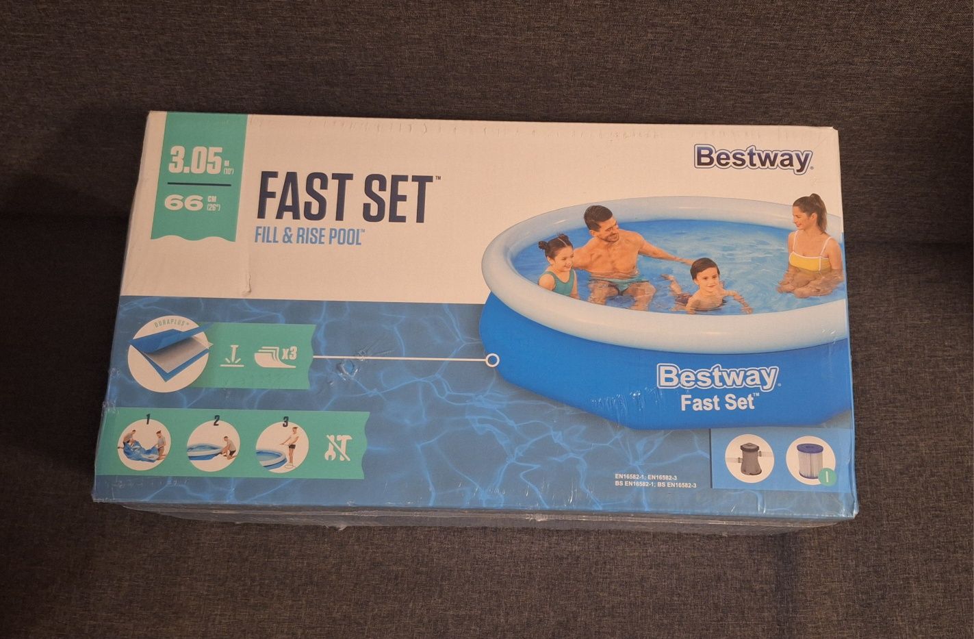 Бассейн Bestway 3.05м и 66см с фильтром