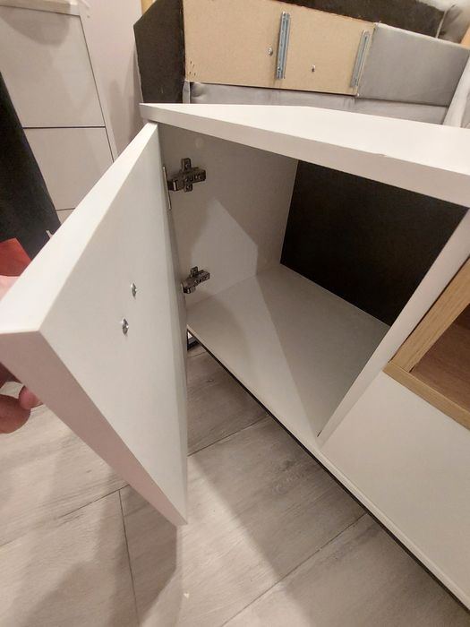 Komoda szafka RTV biały + dąb artisan stan bardzo dobry Kraków