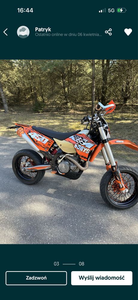 KTM Exc 450 supermoto