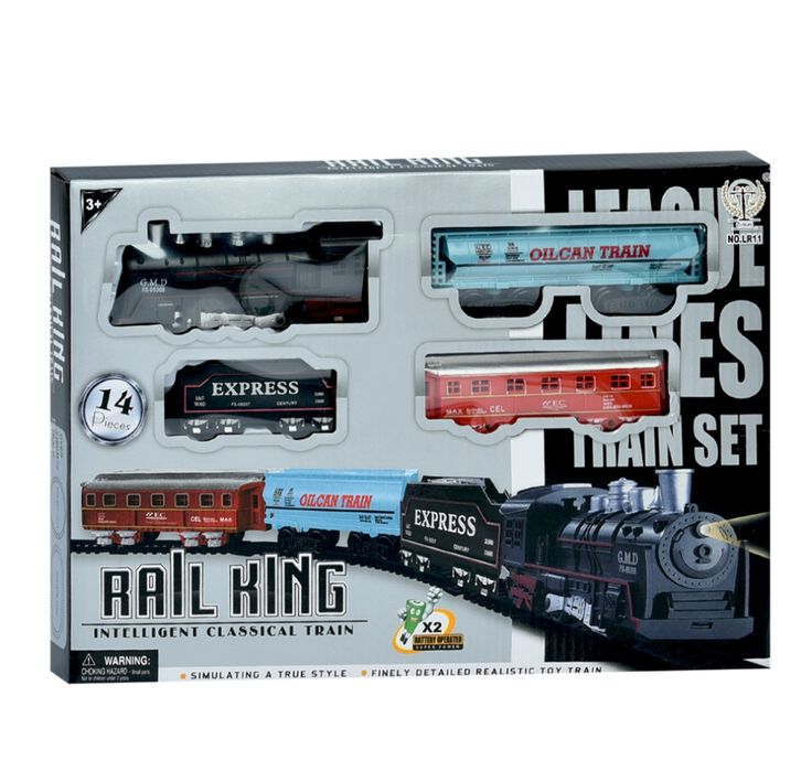 Іграшкова залізниця(дорога) з трьома вагонами