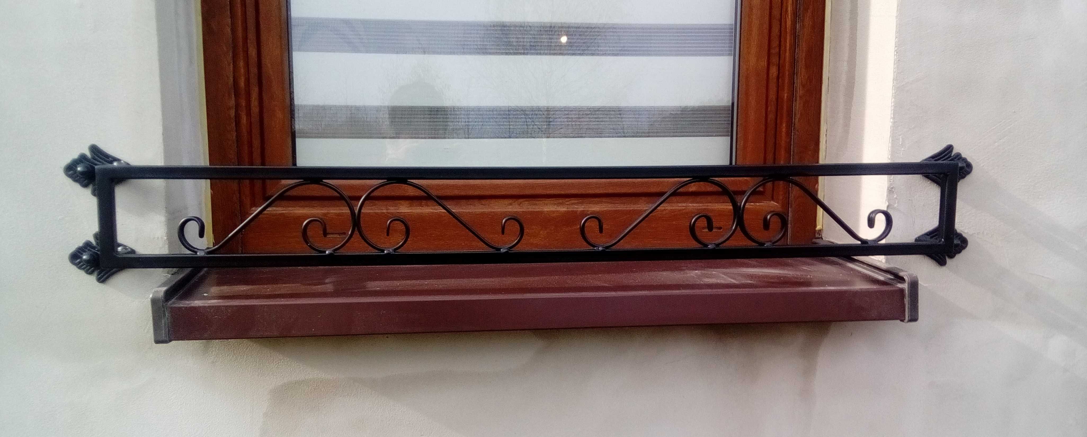 Kwietnik barierka płotek odgroda wspornik skrzynka parapet okno metal