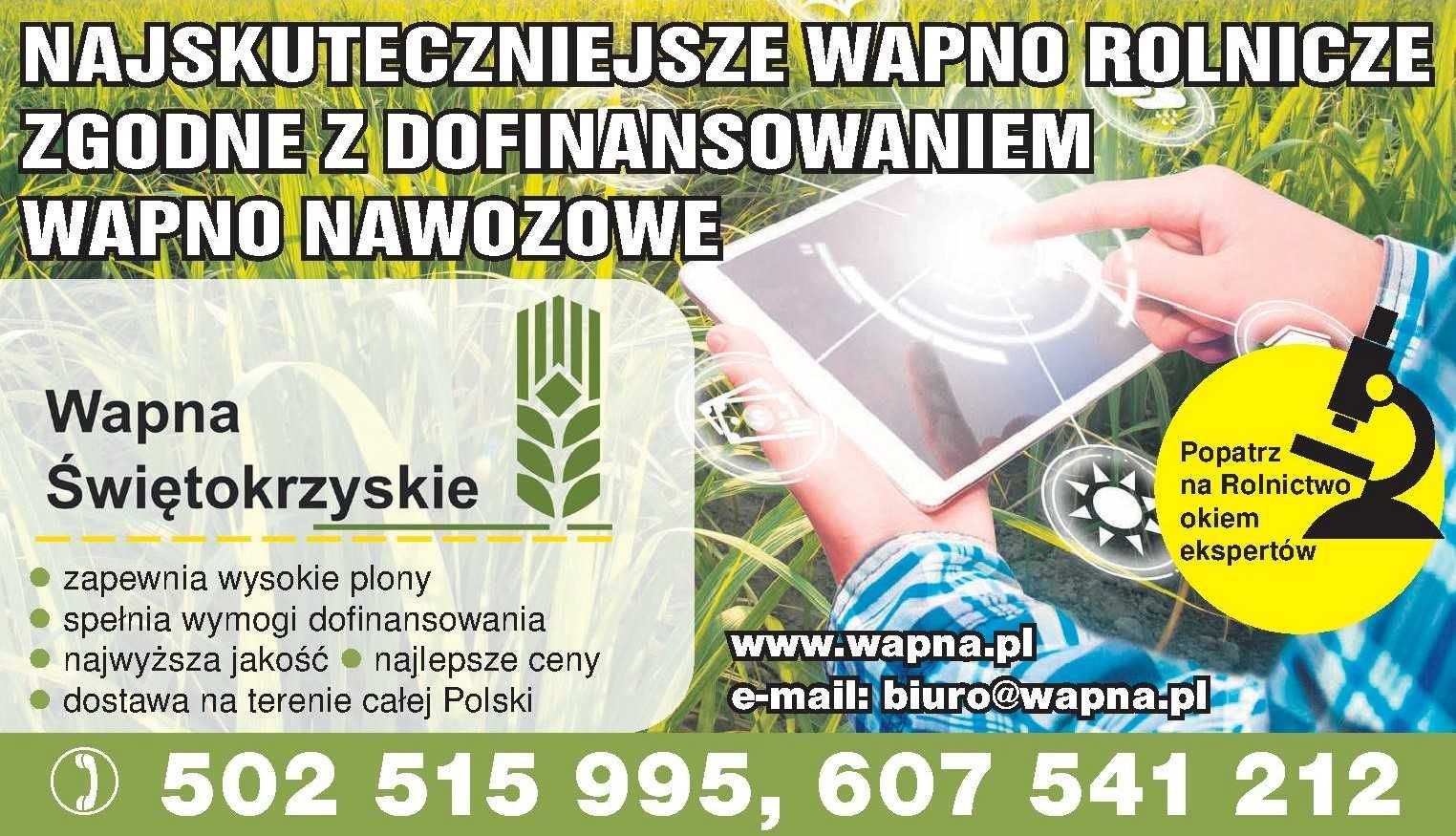 Wapno nawozowe Węglanowe, Tlenkowe,Magnezowe, Kreda-dostaw cała Polska