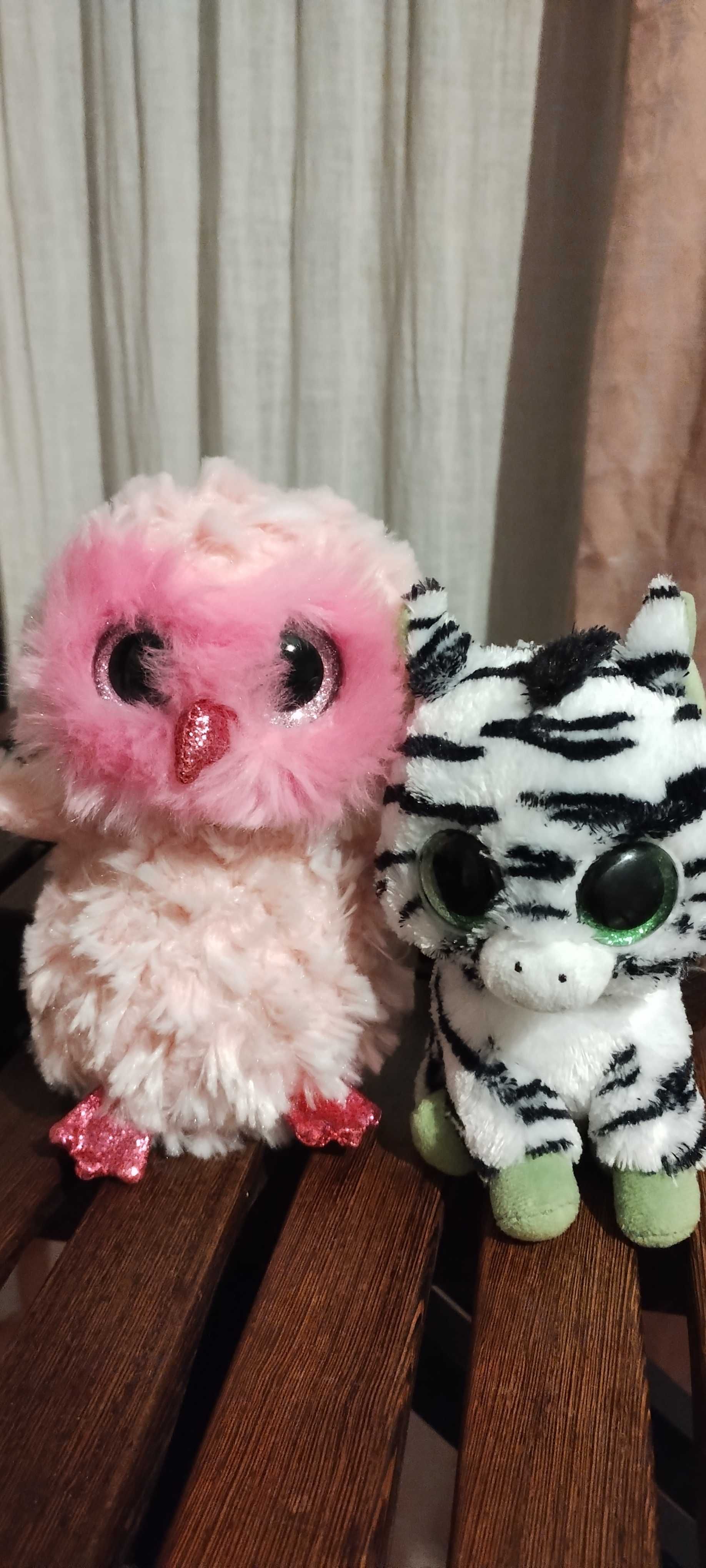pluszak różowa sowa TY i zebra