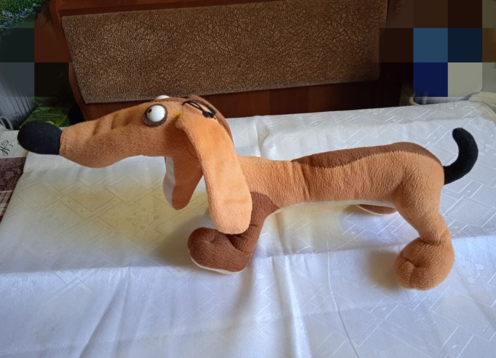 Мягкая игрушка "Собака такса". Б/У. Состояние хорошее.