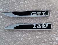 Nowy metal znaczek GTI czarny przyklejany emblemat logo para
