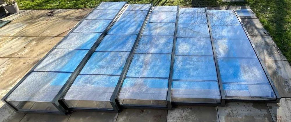 Zadaszenie basenowe, basenu 2.8 x 5.4 x 0.5m - gotowe do transportu.