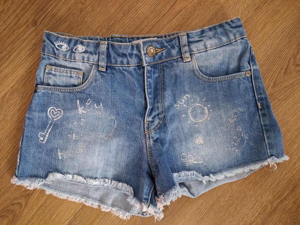 Krótkie spodenki jeans dla dziewczynki rozm. 140