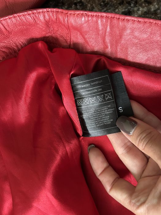 Шкіряний бомбер косуха піджак кожаный massimo dutti