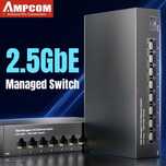 AMPCOM 2.5GbE 8-portowy przełącznik switch 2.5GBASE-T 10G SFP+ VLAN