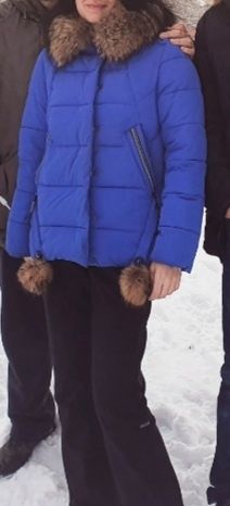 Теплая и лёгкая куртка зимняя женская с натуральным мехом  пуховик
