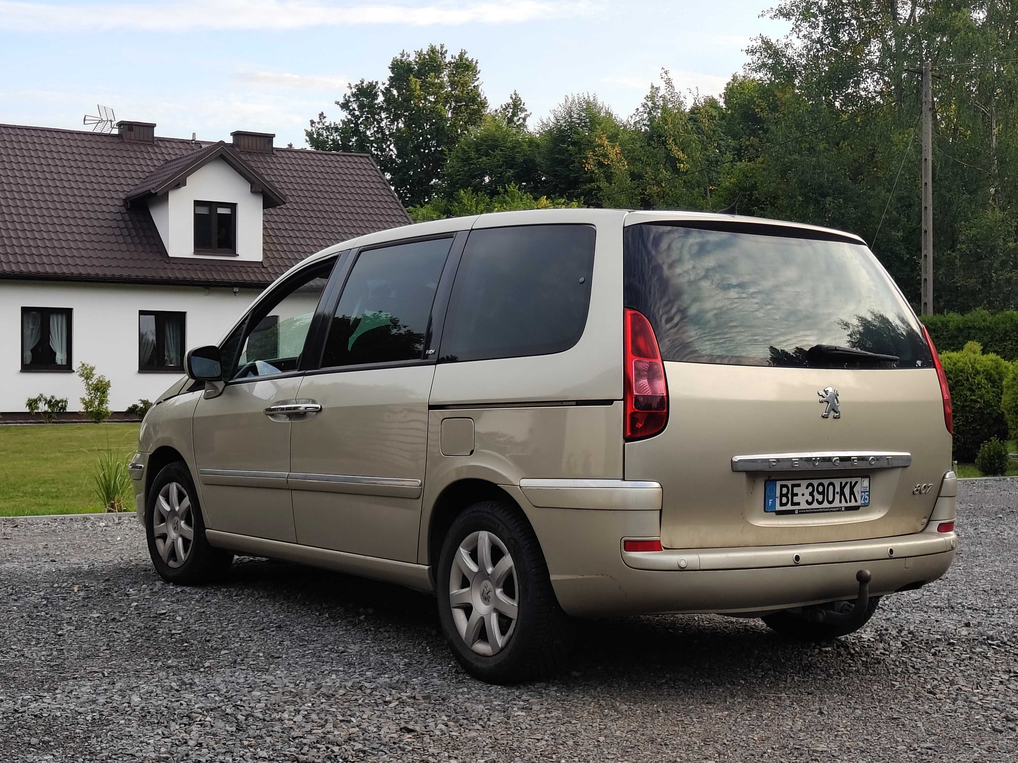 Peugeot 807 2.0 HDi 163KM • 2010 • 7-osobowy • Hak • Bogate wyposaż.