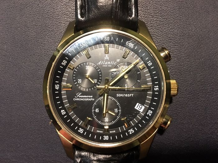Продам мужские швейцарские кварцевые часы Atlantic (оригинал)