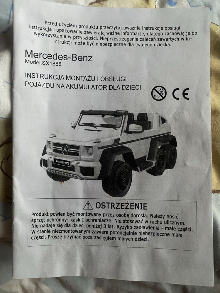 Pojazd na akumulator Mercedes - Benz G63 6x6 Model : SX1888