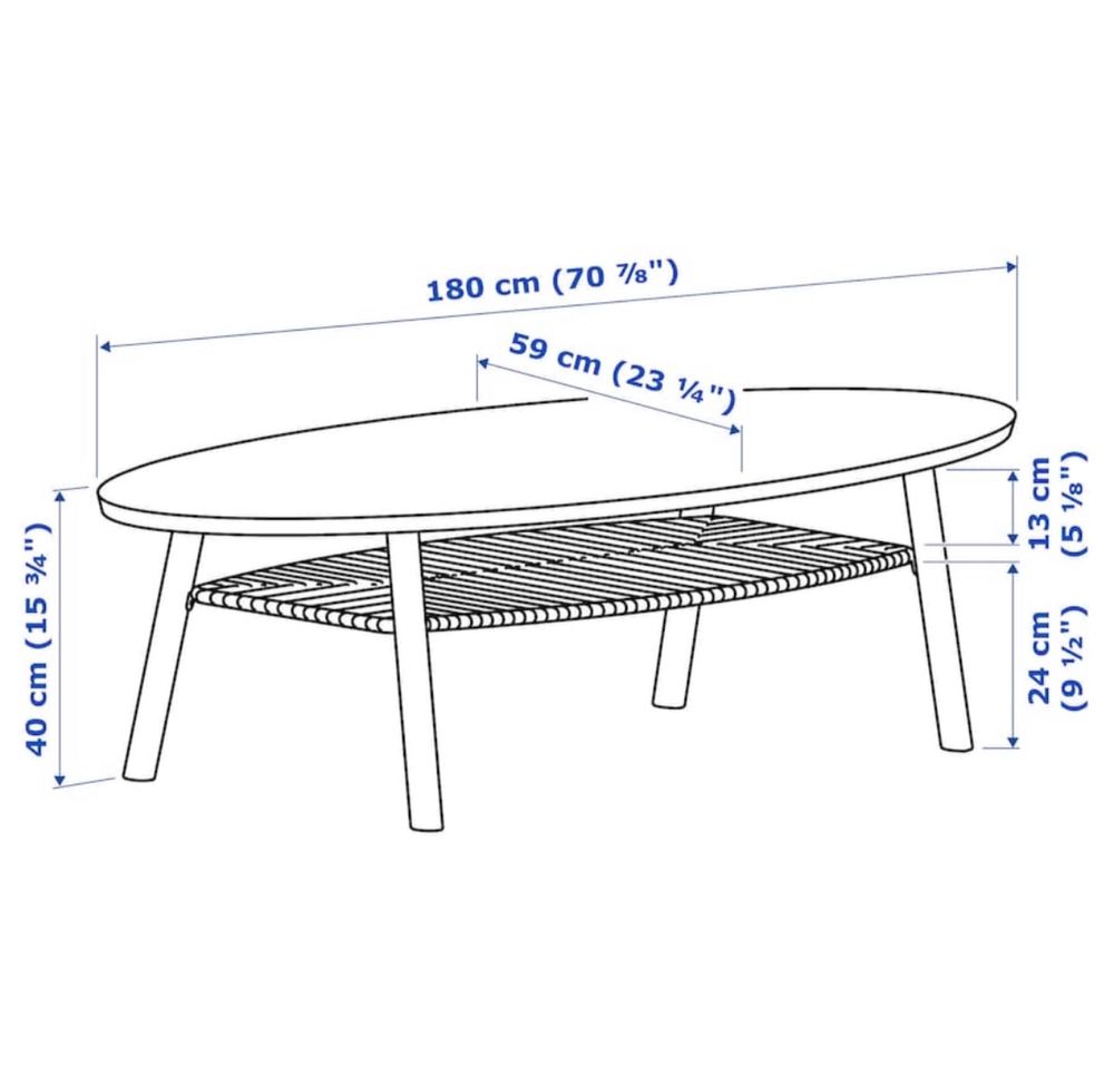 Mesa de centro Ikea Stockholm, nogueira