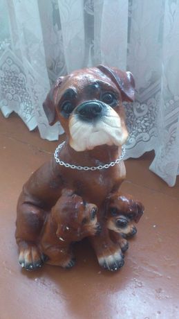 Копилка керамическая Собака со щенками Скарбничка керамічна 32 см