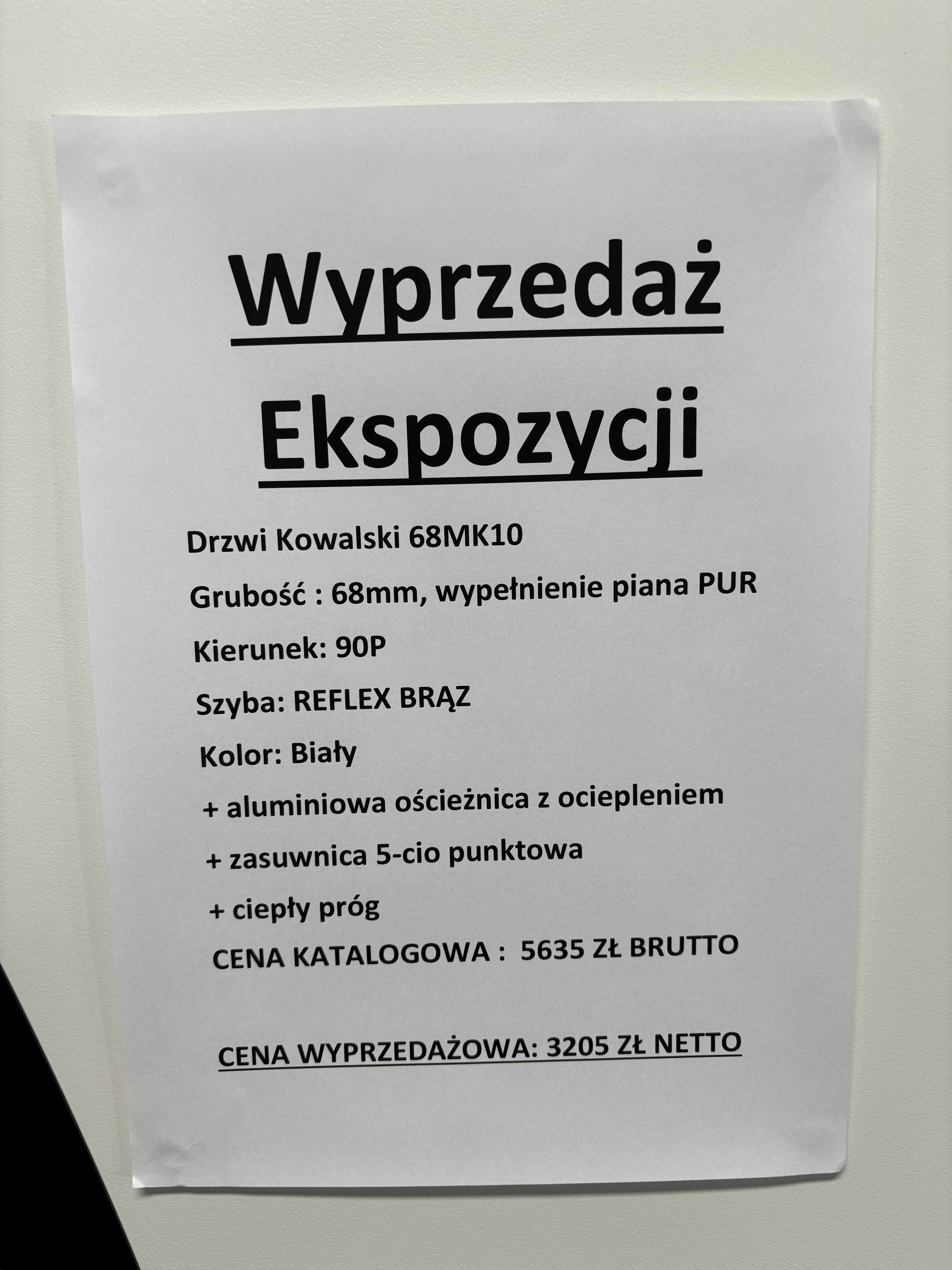 Drzwi zewnętrzne Kowalski 68MK10 #z34
