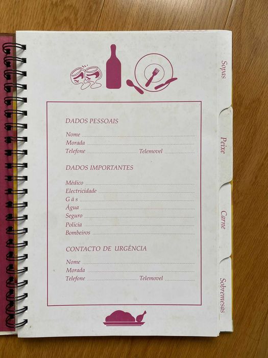 Livro para receitas