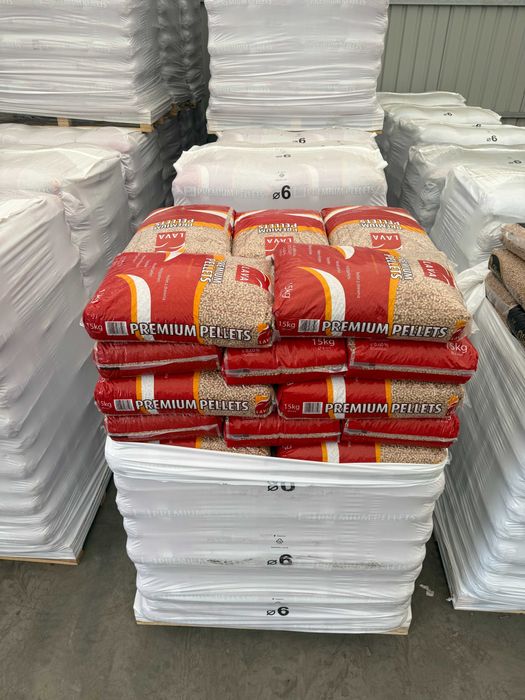 Pellet drzewny LAVA Stelmet 15kg | 6mm | paleta 975kg