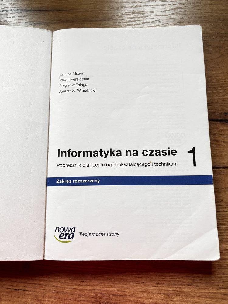 Informatyka na czasie klasa 1 zakres rozszerzony