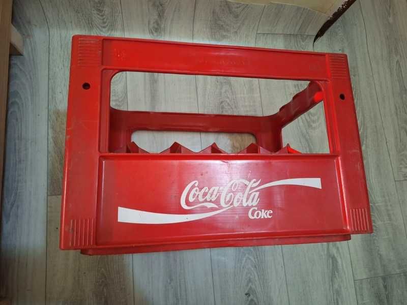 Skrzynka Coca Cola Coke stojak na butelki baru retro vintage lata 90.