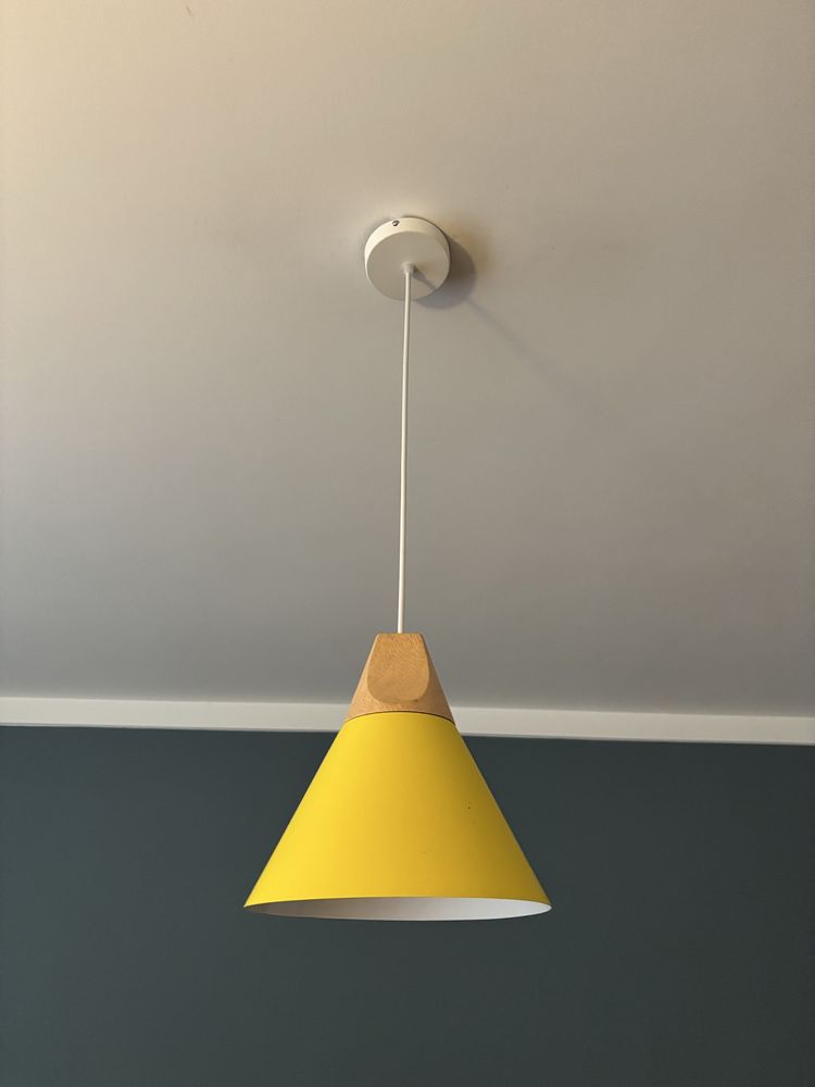 Candeeiro suspenso KONO Amarelo, E27
