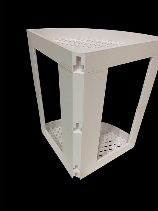 Estante de banho de canto para chão