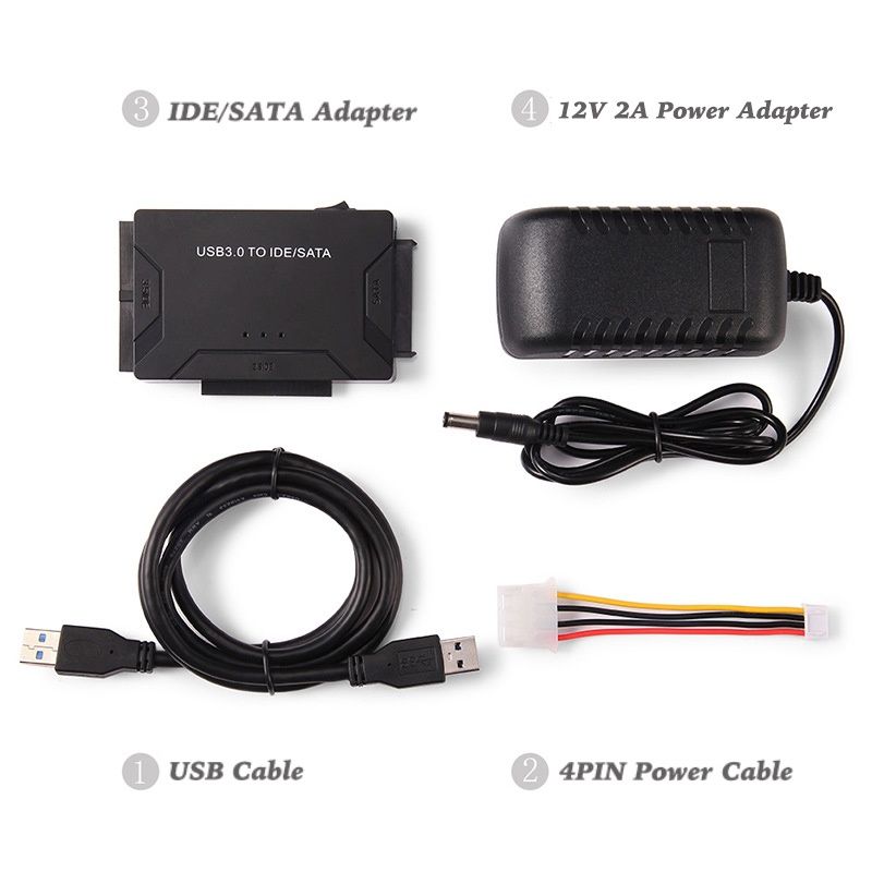 Adaptador Disco Rígido Drive SATA IDE para USB 3.0 HDD SSD CD Adapter