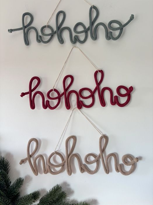 Zawieszka napis świąteczny hohoho Mikołaj święta zima christmas