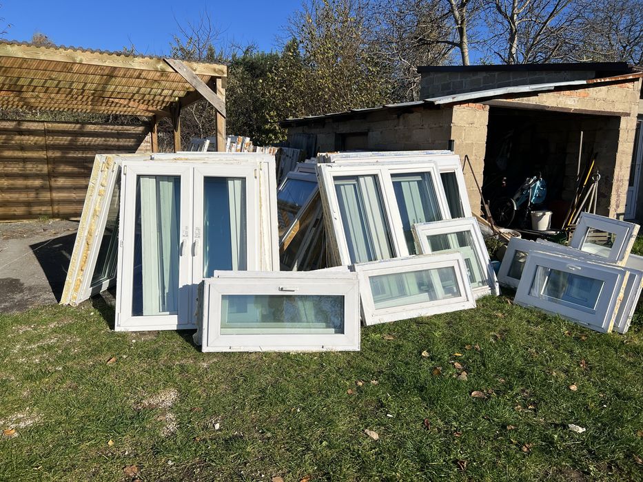 okna z demontażu  plastikowe.