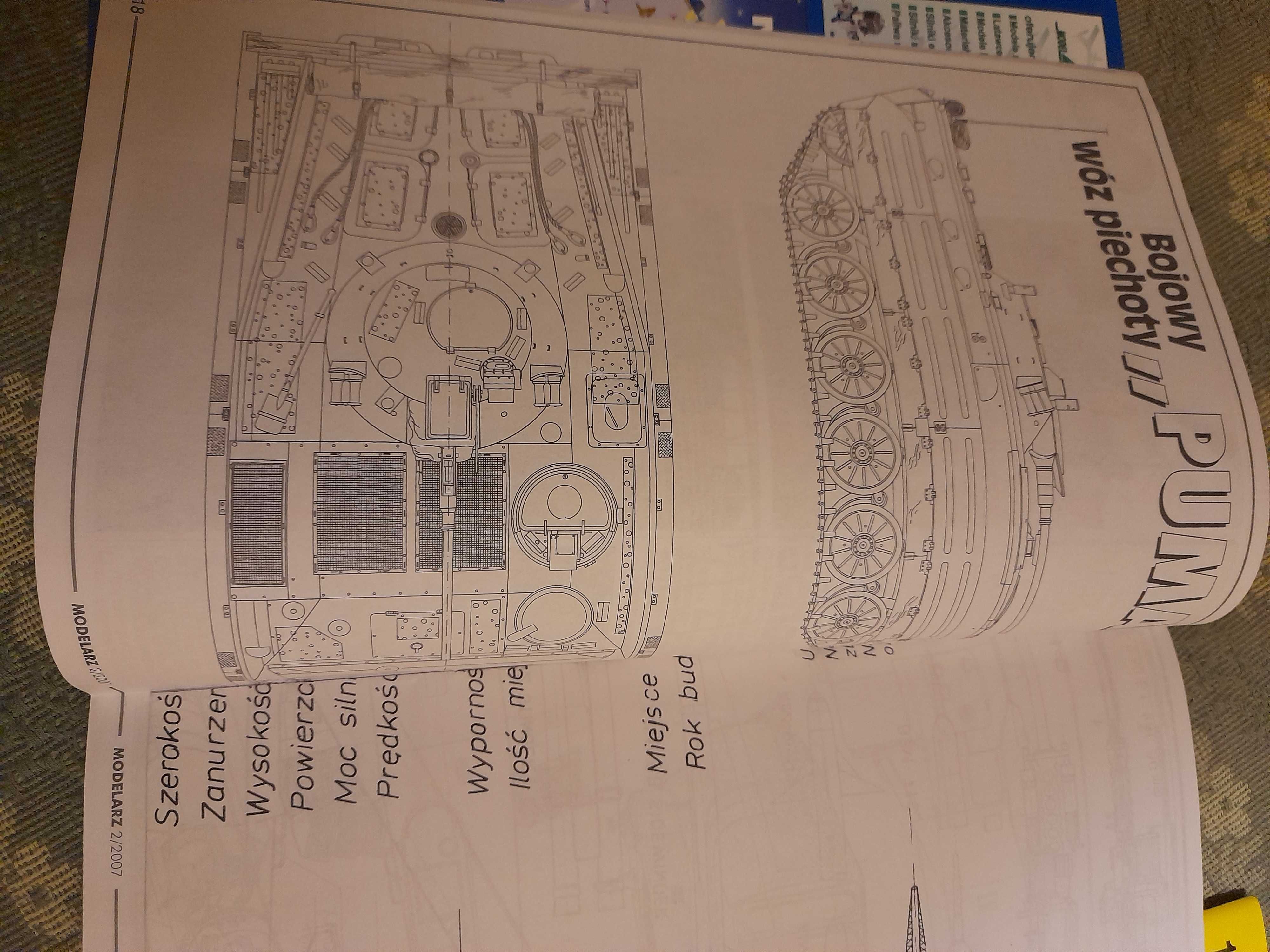 gazeta Modelarz 2007 n. 1, 2 z wykresami puma apache