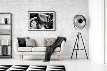 Fotoobraz. Dekoracje Loft. Plakat na ścianę. Motocykl. Fotografia A3