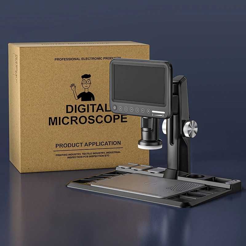 Microscópio digital  HD de 7 polegadas Espelho revestido EBC 1600x