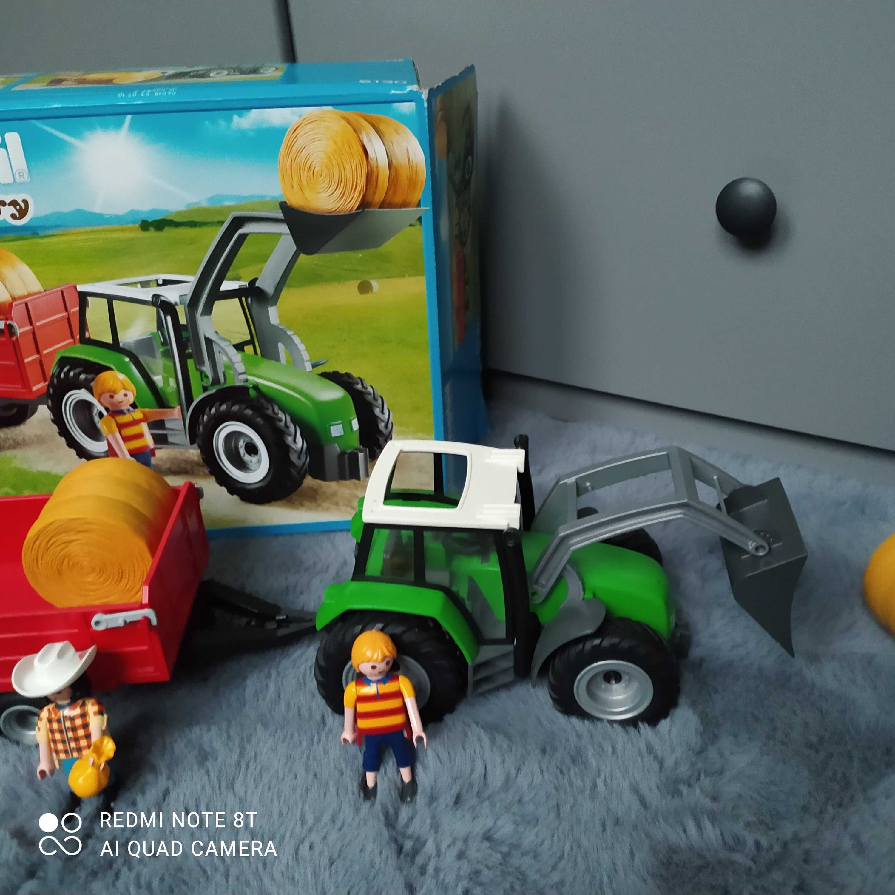 J. Nowy Playmobil 6130 Country Duży traktor z przyczepą +  gratis