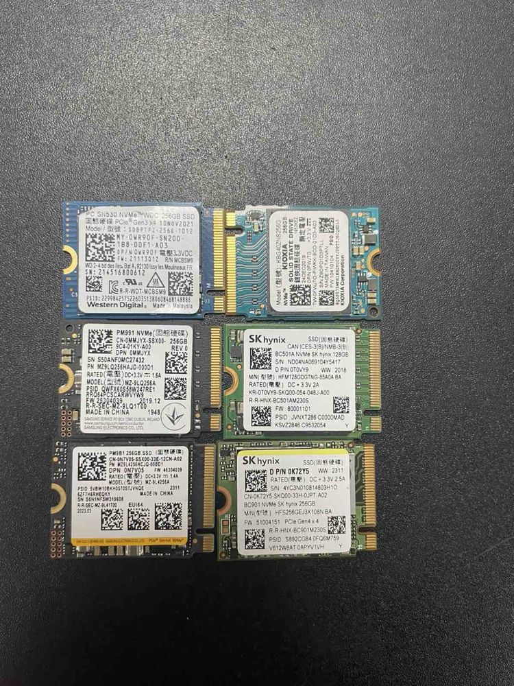 SSD Накопичувач М.2 NVMe 240-256GB 2230 SKhynix|WesternDigital|Samsung