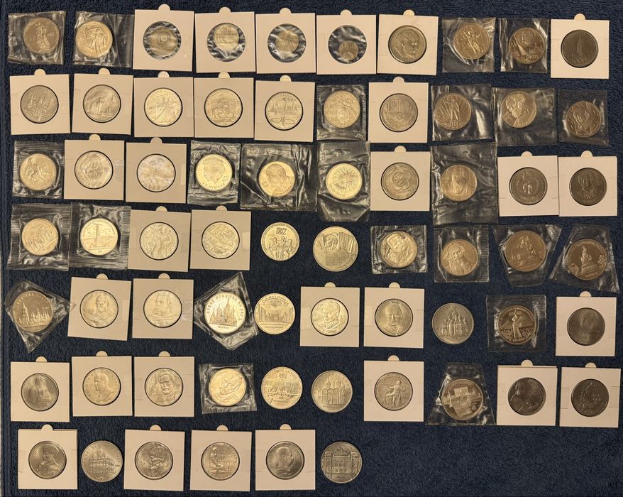 Колекція ювілейних рублів 62шт + 63шт