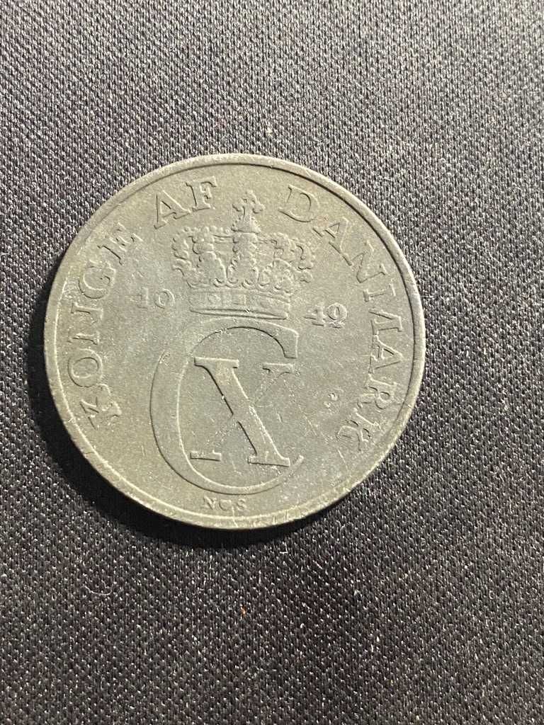 Moneta Dania - 5 ORE 1942r Christian X okupacja niemiecka