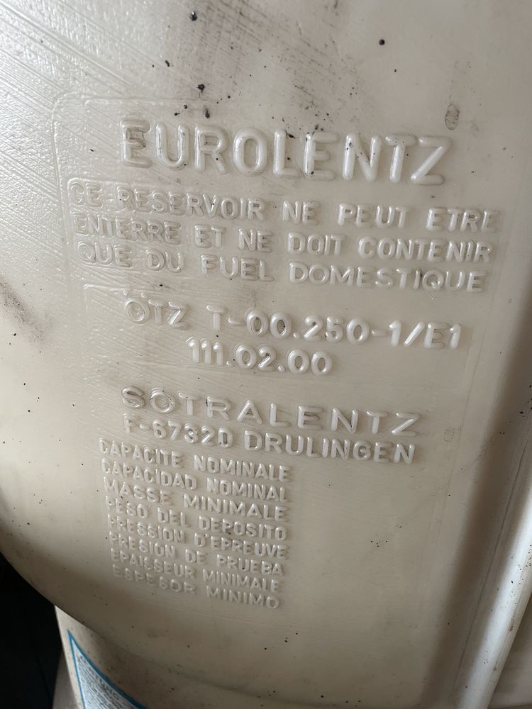 Zbiornik na olej opałowy , napędowy 1-płaszczowy 2000L TEL72 EUROLENTZ