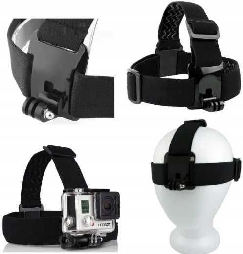 Uchwyt sportowy na kask/głowę - do GoPro Hero EKEN, Xiaomi, DJI Osmo